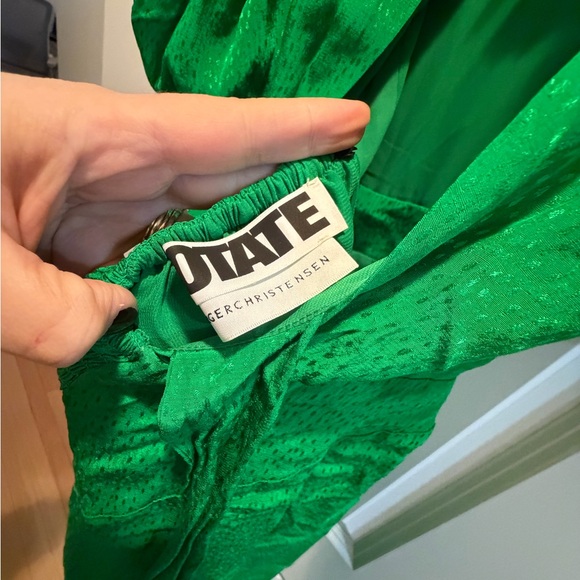 ROTATE BIRGER CHRISTENSEN NOON Green Puff Sleeve Dress - Picture 8 of 8